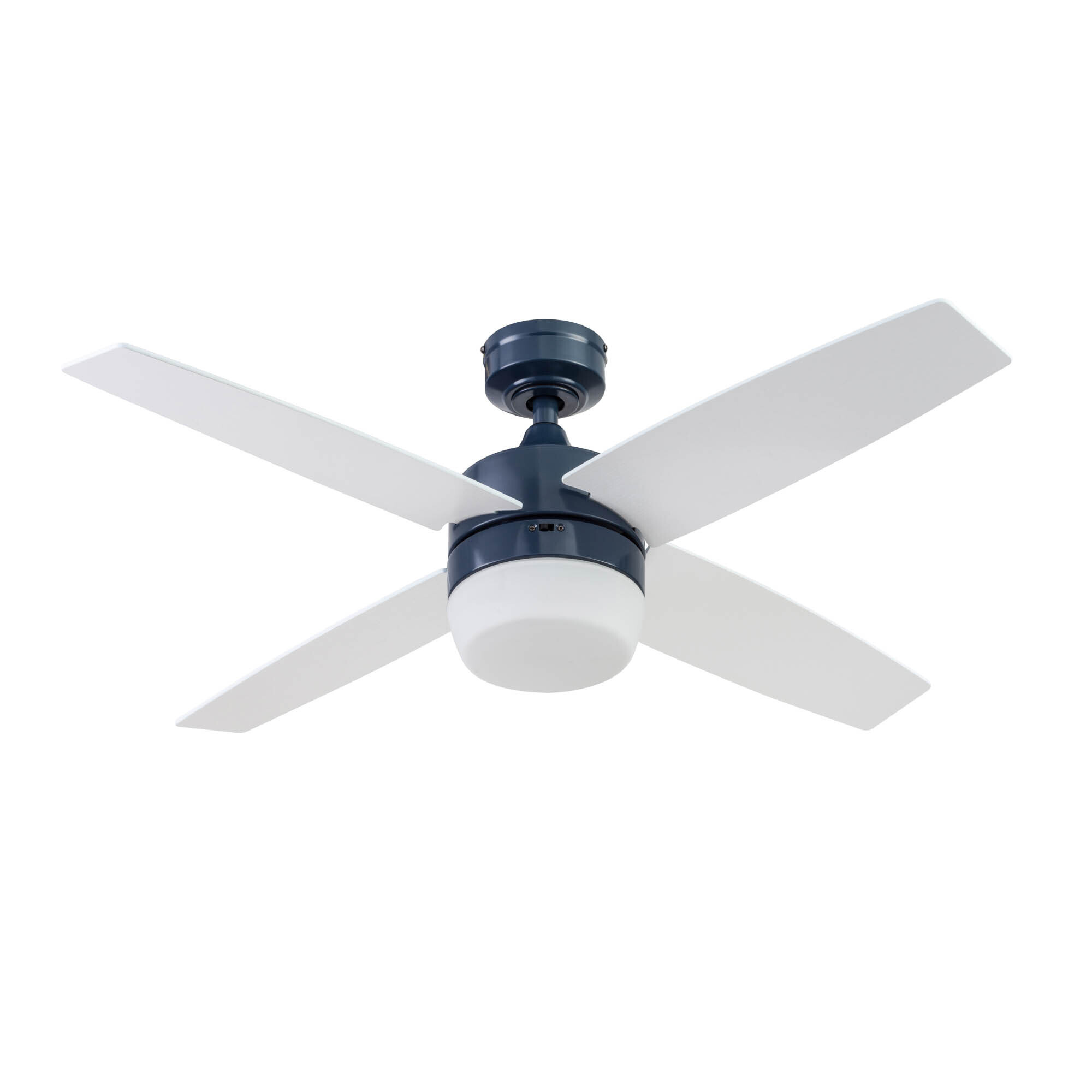 Prominence Home, 44in. Atlas Ceiling Fan Light Remote Sapphire Blue, Fan Diameter 44 in, Fan Blade Span 40-49 Air Delivery 3924 cfm, Model# 51629